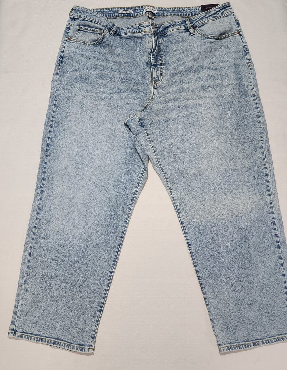 AVA & VIV Women's high rise 90's straight hip & thighs size 26 W45''x L42''